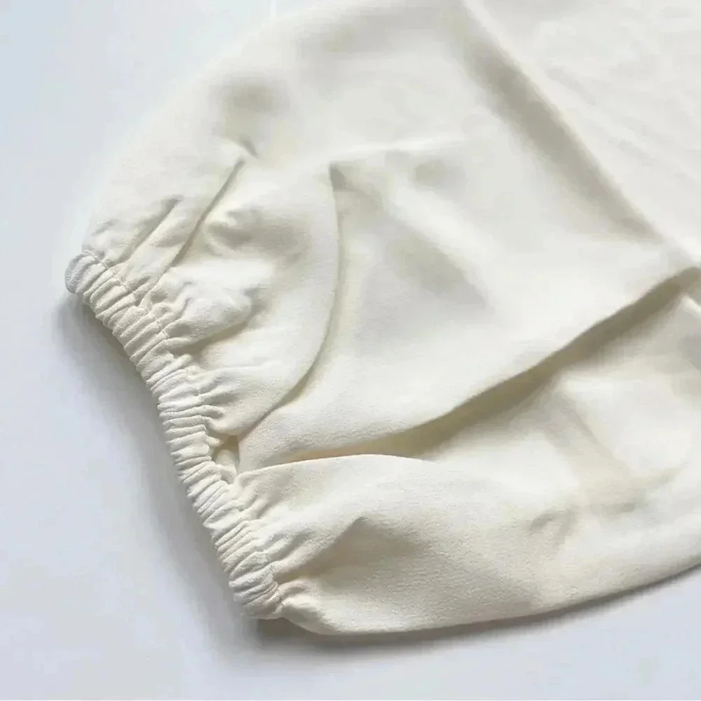 J. Crew Petite Puff-sleeve satin-back crepe top in Ivory Size SP PS NWT